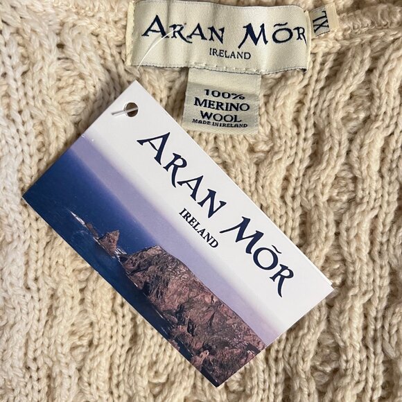 NEW Aran Mor 100% Irish Marino Wool Sweater, Size XL - Picture 8 of 16